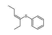 (Z)-3-(phenylsulfanyl)hex-3-ene结构式
