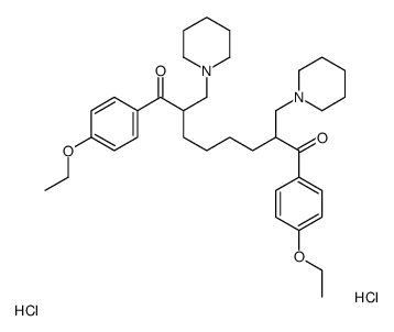 1,8-bis(4-ethoxyphenyl)-2,7-bis(piperidin-1-ylmethyl)octane-1,8-dione,dihydrochloride Structure