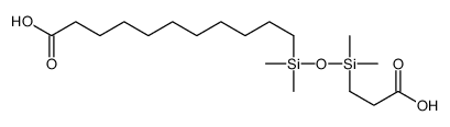 11-[[2-carboxyethyl(dimethyl)silyl]oxy-dimethylsilyl]undecanoic acid Structure