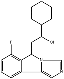 1-Cyclohexyl-2-(6-fluoro-5H-imidazo[5,1-a]isoindol-5-yl)ethanol structure