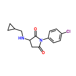 1-(4-Chlorophenyl)-3-[(cyclopropylmethyl)amino]-2,5-pyrrolidinedione Structure