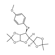 3-((4-methoxyphenyl)telluro)-3-deoxy-1,2:5,6-di-O-isopropylidene-D-glucofuranose Structure