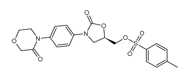 (R)-(2-oxo-3-(4-(3-oxo-morpholino)phenyl)oxazolidin-5-yl)methyl 4-methylbenzene sulfonate Structure