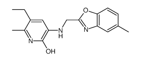 5-ethyl-6-methyl-3-[(5-methyl-1,3-benzoxazol-2-yl)methylamino]-1H-pyridin-2-one结构式