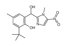 2-tert-butyl-6-[hydroxy-(1-methyl-5-nitroimidazol-2-yl)methyl]-4-methylphenol结构式