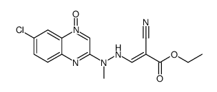 6-chloro-2-<2-(2-cyano-2-ethoxycarbonylvinyl)-1-methylhydrazino>quinoxaline 4-oxide结构式