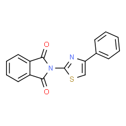 2-(4-phenylthiazol-2-yl)isoindoline-1,3-dione结构式