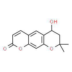 8,8-Dimethyl-6-hydroxy-7,8-dihydro-2H,6H-benzo[1,2-b:5,4-b']dipyran-2-one结构式
