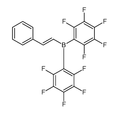 bis(2,3,4,5,6-pentafluorophenyl)-(2-phenylethenyl)borane Structure