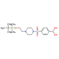(4-{[4-(2-{[Dimethyl(2-methyl-2-propanyl)silyl]oxy}ethyl)-1-piperazinyl]sulfonyl}phenyl)boronic acid picture