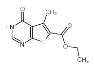 5-甲基-4-氧代-3,4-二氢噻吩并[2,3-d]-嘧啶-6-羧酸乙酯结构式