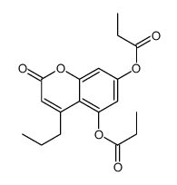 (2-oxo-5-propanoyloxy-4-propylchromen-7-yl) propanoate结构式