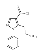 1-苯基-5-丙基-吡唑-4-羰酰氯结构式