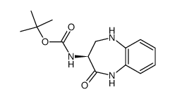 ((S)-2-oxo-2,3,4,5-tetrahydro-1H-benzo[b][1,4]diazepin-3-yl)-carbamic acid tertbutyl ester Structure