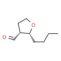 3-Furancarboxaldehyde, 2-butyltetrahydro-, (2R-cis)- (9CI) Structure