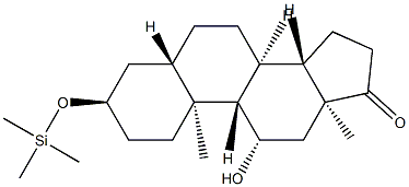 11β-Hydroxy-3α-(trimethylsiloxy)-5α-androstan-17-one结构式