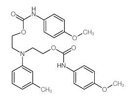 2-[2-[(4-methoxyphenyl)carbamoyloxy]ethyl-(3-methylphenyl)amino]ethyl N-(4-methoxyphenyl)carbamate structure