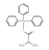 dimethylaminomethanedithioate; triphenyllead structure