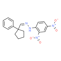 1-Phenylcyclopentanecarbaldehyde 2,4-dinitrophenyl hydrazone Structure