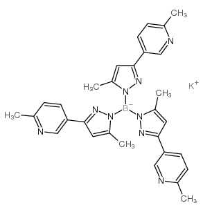 Potassium hydrotris (3-(6-methyl-3-pyridyl)-5-methylpyrazol-1-yl)borate Structure