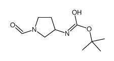tert-butyl N-(1-formylpyrrolidin-3-yl)carbamate Structure