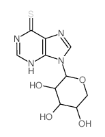 9H-Purine-6-thiol, 9-b-D-xylopyranosyl- (8CI) structure