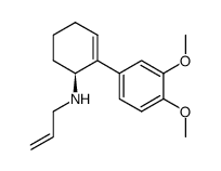 (S)-N-allyl-2-(3,4-dimethoxyphenyl)-2-cyclohexen-1-ylamine结构式