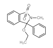 1,2-Benzisothiazole,3-ethoxy-2,3-dihydro-2-methyl-3-phenyl-, 1,1-dioxide结构式