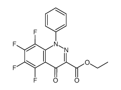 3-ethoxycarbonyl-1-phenyl-5,6,7,8-tetrafluoro-1,4-dihydrocinnolin-4-one结构式