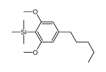 (2,6-dimethoxy-4-pentylphenyl)-trimethylsilane结构式