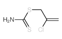 2-chloroprop-2-enylsulfanylmethanethioamide structure