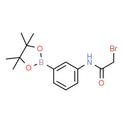 3-(2-溴乙酰氨基)苯基硼酸频哪醇酯结构式