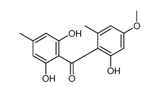 2,2',6-Trihydroxy-4'-methoxy-4,6'-dimethylbenzophenone结构式