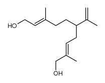 (2E,8Ξ)-5-isopropenyl-2,8-dimethyl-deca-2,8-diene-1,10-diol结构式