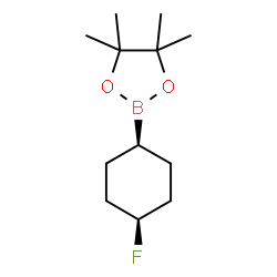 (±)-cis-4-fluorocyclohexylboronic acid pinacol ester Structure