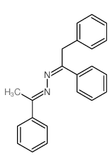 1,2-diphenyl-N-(1-phenylethylideneamino)ethanimine结构式