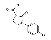 1-(4-溴苯基)-2-氧代吡咯烷-3-羧酸结构式