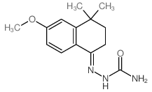 Hydrazinecarboxamide,2-(3,4-dihydro-6-methoxy-4,4-dimethyl-1(2H)-naphthalenylidene)- structure
