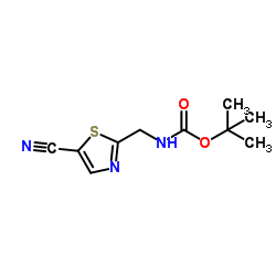 tert-Butyl ((5-cyanothiazol-2-yl)methyl)carbamate structure