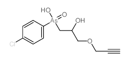 (4-chlorophenyl)-(2-hydroxy-3-prop-2-ynoxy-propyl)arsinic acid结构式