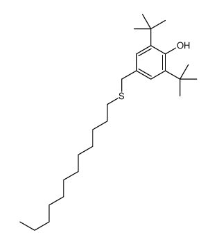 2,6-ditert-butyl-4-(dodecylsulfanylmethyl)phenol结构式