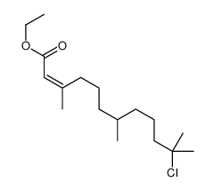 ethyl (E)-11-chloro-3,7,11-trimethyldodec-2-enoate Structure