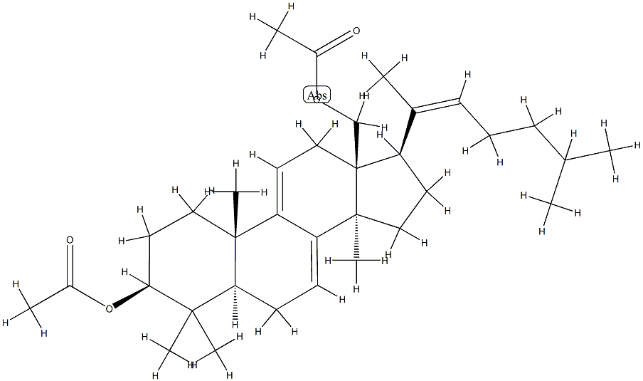 5α-Lanosta-7,9(11),20(22)-triene-3β,18-diol diacetate结构式