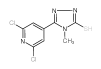 5-(2,6-二氯-4-吡啶基)-4-甲基-4H-1,2,4-噻唑-3-硫醇结构式