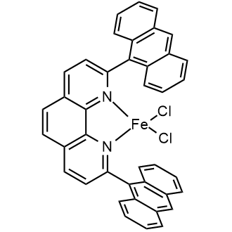 (2,9-Di(anthracen-9-yl)-1,10-phenanthroline)ironchloride Structure