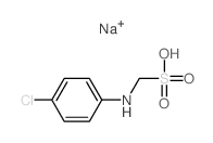 Methanesulfonicacid, 1-[(4-chlorophenyl)amino]-, sodium salt (1:1) Structure
