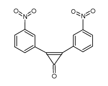 2,3-bis(3-nitrophenyl)cycloprop-2-enone Structure