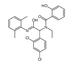 Benzeneacetamide, 2,4-dichloro-N-(2,6-dimethylphenyl)-alpha-[ethyl(2-hydroxybenzoyl)amino]- (9CI) structure