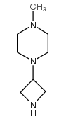 Piperazine, 1-(3-azetidinyl)-4-methyl- (9CI) structure