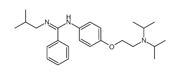 N-[p-[2-(Diisopropylamino)ethoxy]phenyl]-N'-isobutylbenzamidine Structure